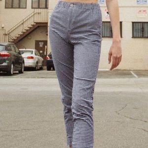 Brandy Melville Blue and White Gingham Tildens